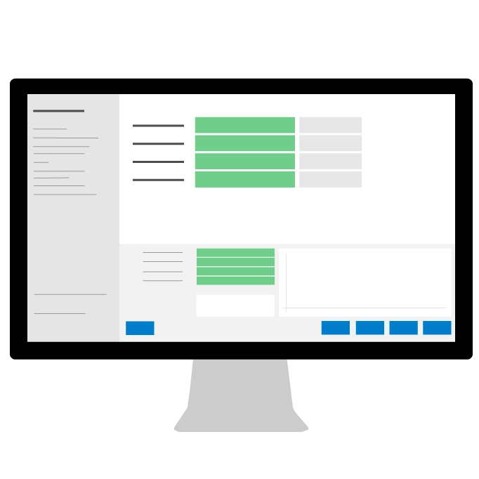 Illustration der Q-Interline-Software, InfraQuant, InSightView